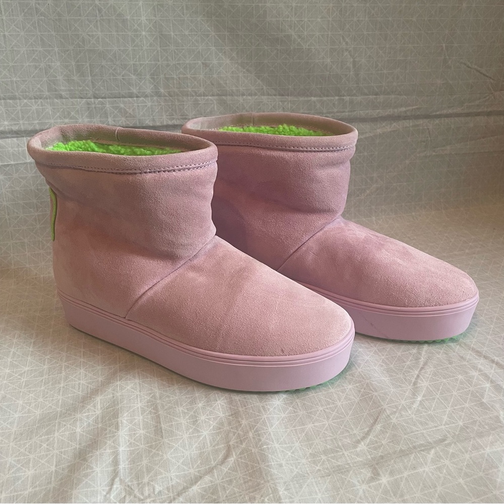 Chiara Ferragni Eyelike Ankle Boots in Lilac Suede 38